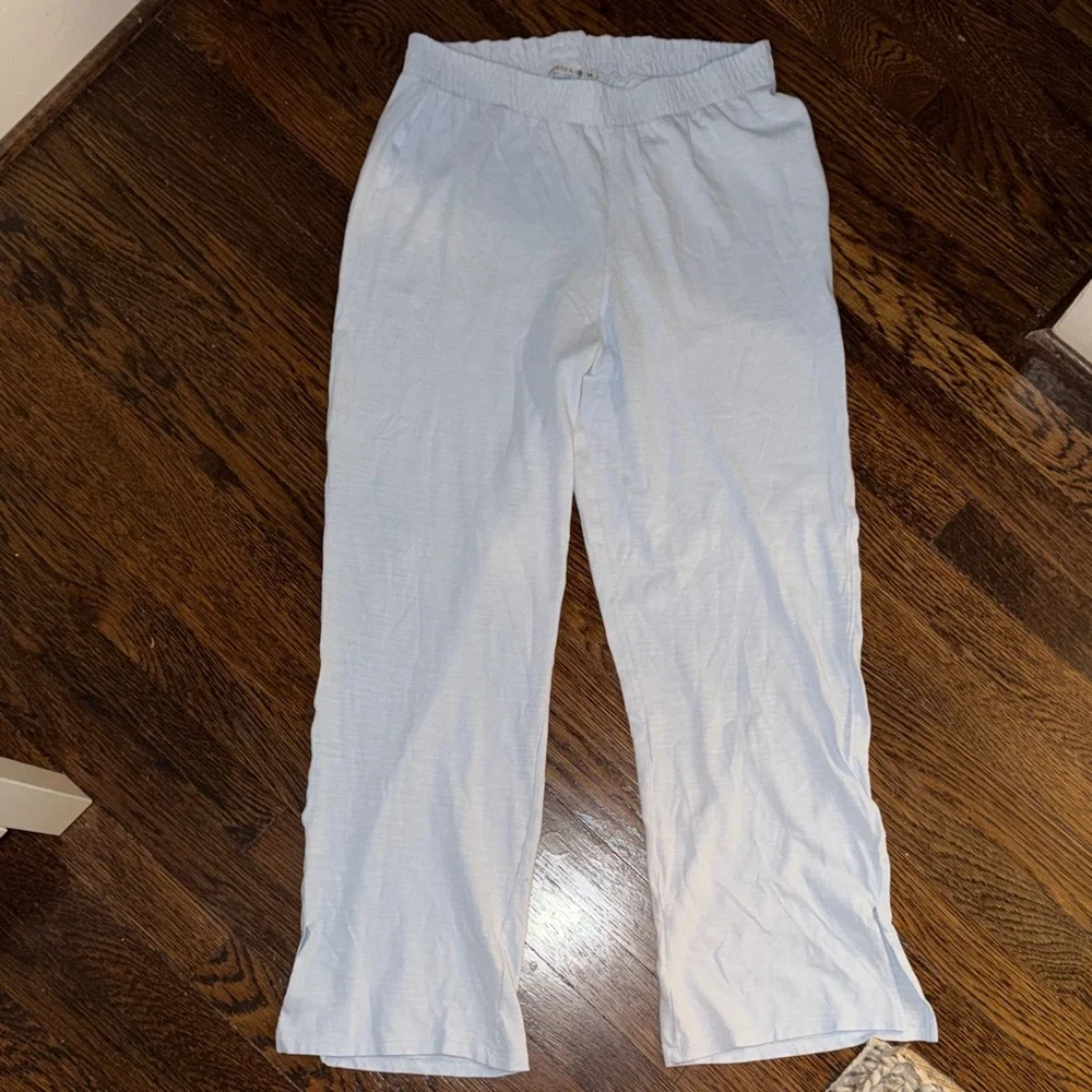 Mersea Women’s Traveler Wide Leg Pant in Light Blue - Picture 1 of 12